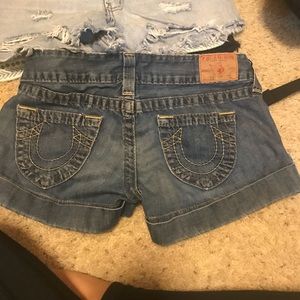 True religion cuffed shorts